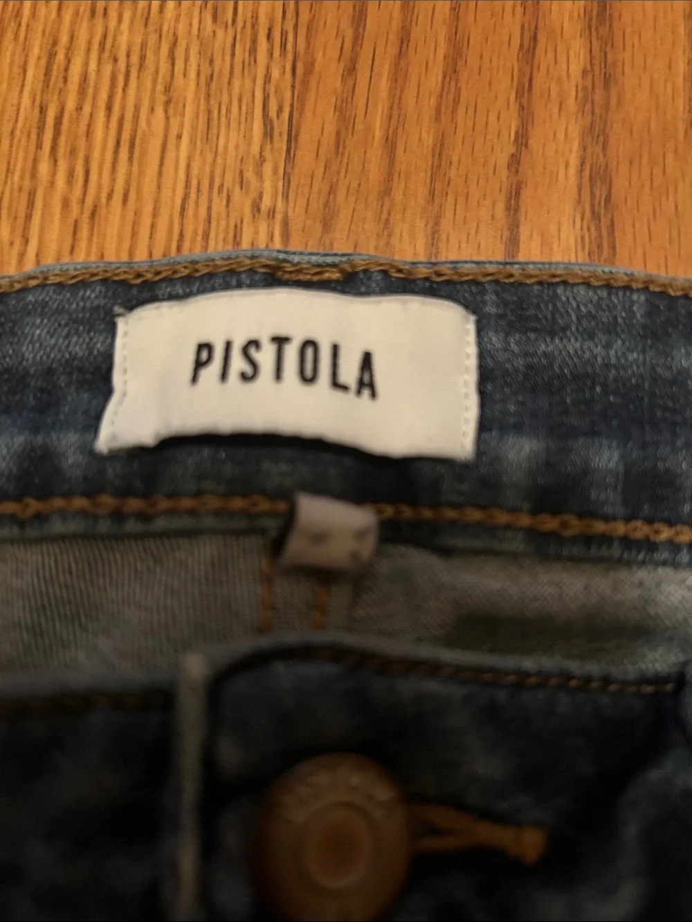 pistola Dark Washed Skinny Jeans with Frayed Hem - Picture 2 of 9